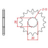 Pignon JT 18 dents pas 530 type 1180