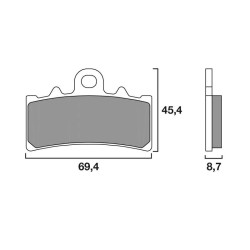 Plaquettes de frein organique avant Brembo 07GR18CC DUKE 125/390