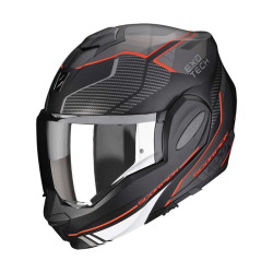 Casque moto modulable Scorpion EXO-TECH EVO ANIMO NOIR MAT / ROUGE