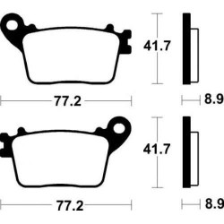 Plaquettes de frein moto métal fritté Tecnium MR334