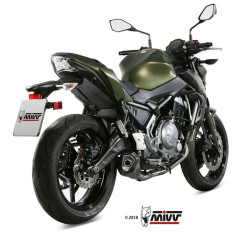 Mivv DELTA RACE complete line Stainless steel black (K.044.LDRB) Kawasaki Z650 2
