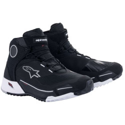 Baskets moto Alpinestars CR-X Drystar Noir/Blanc