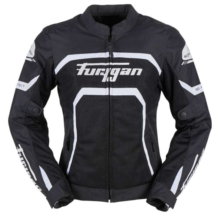 Blouson femme Furygan MYSTIC LADY EVO VENTED Noir/Blanc