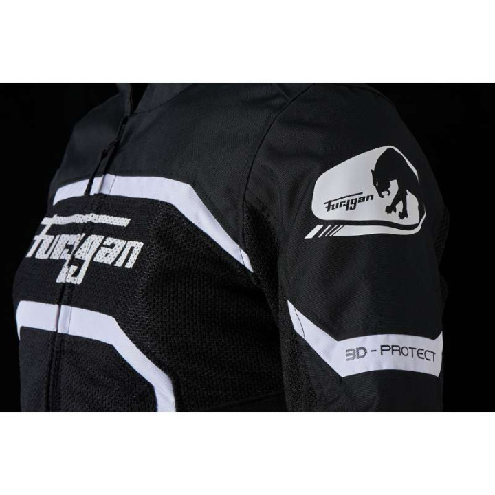 Blouson femme Furygan MYSTIC LADY EVO VENTED Noir/Blanc