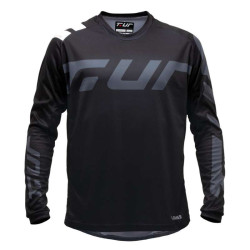 Maillot enduro T.UR T-THREE Noir/Blanc