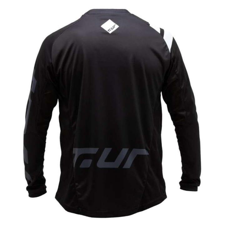 Maillot enduro T.UR T-THREE Noir/Blanc