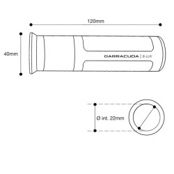 Poignées de guidon moto Barracuda RACING B-LUX 2