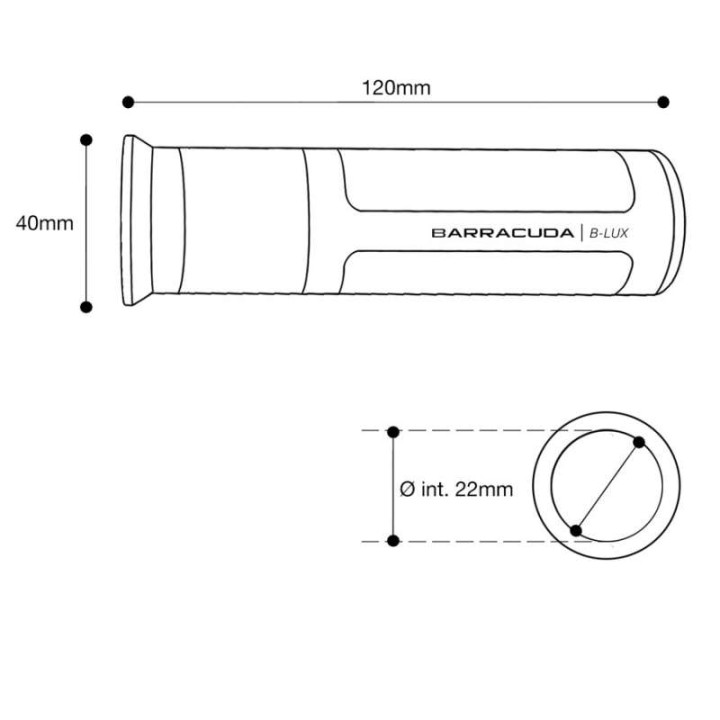 Poignées de guidon moto Barracuda RACING B-LUX