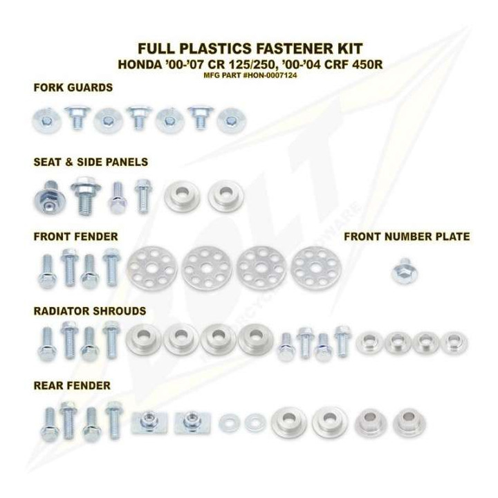 Plastic screwdriver kit BOLT (HON-0007124) Honda CR125/250