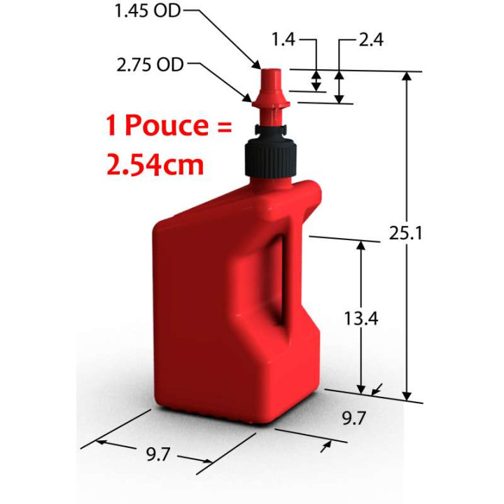 Bidon d'essence Tuff Jug blanc 20L