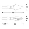 Barracuda X-LED B-LUX motorcycle turn signals 