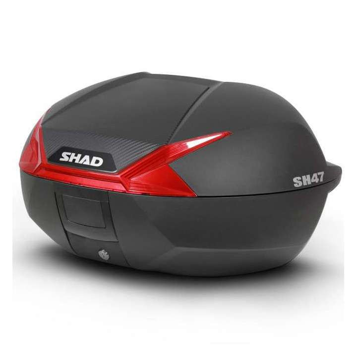 Kit top case Shad SH47 RED + support Top Master (V0MP43ST) MP3 22-