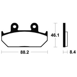 Brake plates metal fried Tecnium MF100