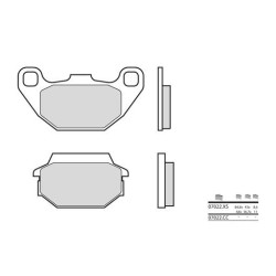 Plaquettes de frein carbone céramique avant BREMBO 07022CC