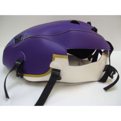 Tapis de réservoir Bagster violet/blanc/liseré or (1568Y) Triumph BONNEVILLE 800 / 900