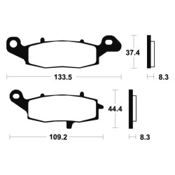 Brake pads racing Tecnium MTR205