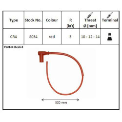 NGK CR4 ignition wire set (Olive) 2