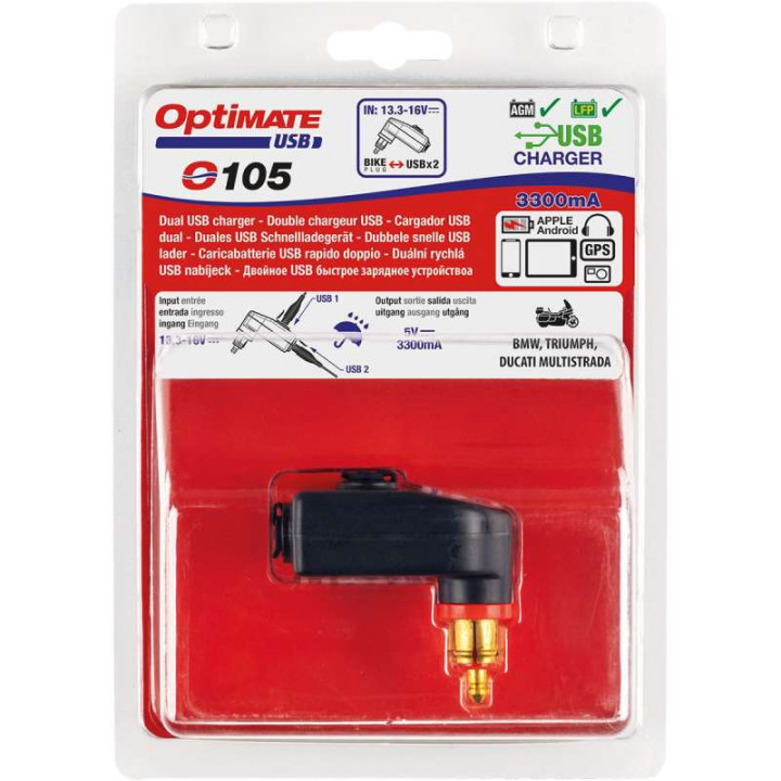 Adaptateur Din vers USB Tecmate OPTIMATE O-105 3300 mA