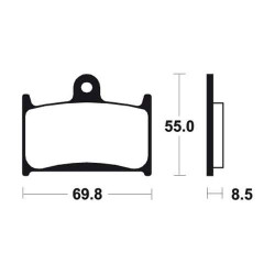 Plaquettes de frein moto métal fritté Tecnium MF124