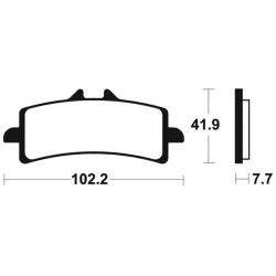 Plaquettes de frein racing Tecnium MCR341