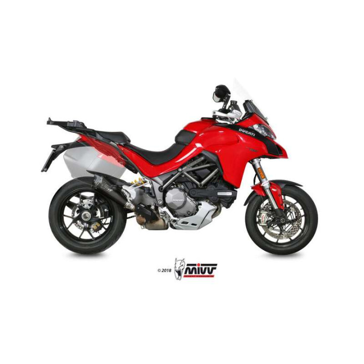 Silencieux homologué Mivv DELTA RACE Inox noir (D.034.LDRB) Ducati Multistrada 1200/1260