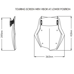 Puig TOURING bubble with spoiler (3831) BMW F850GS 2