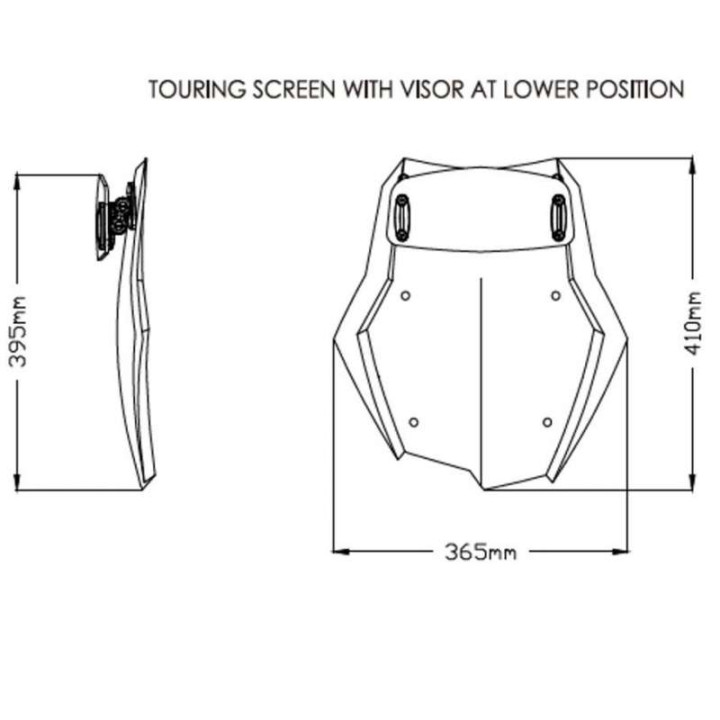Puig TOURING bubble with spoiler (3831) BMW F850GS