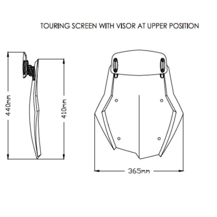 Puig TOURING bubble with spoiler (3831) BMW F850GS