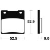 Brake plates organic motorcycle Tecnium MA56