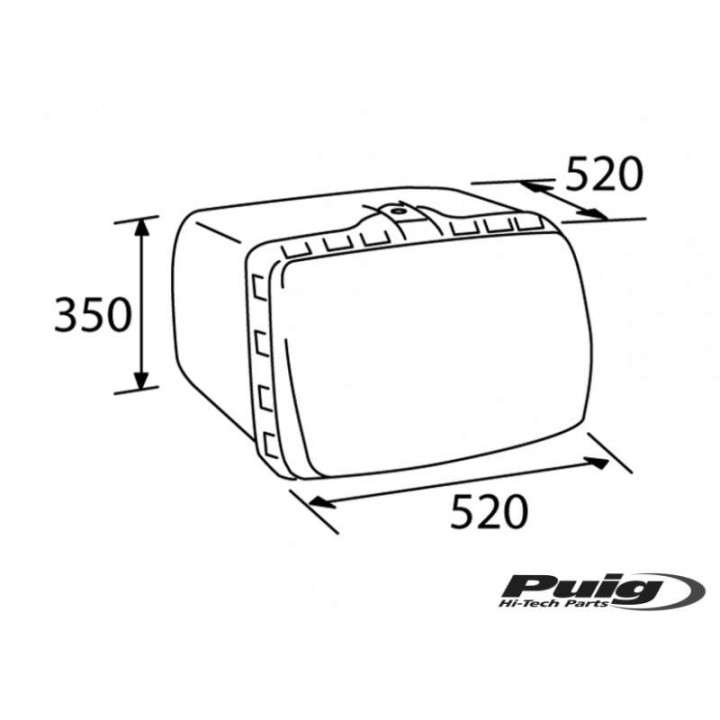 Top Case Puig MAXI BOX 85 Litres (serrure)