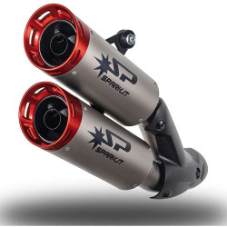 Silencieux homologué SPARK DYNO Titane/Rouge DUCATI MONSTER 937