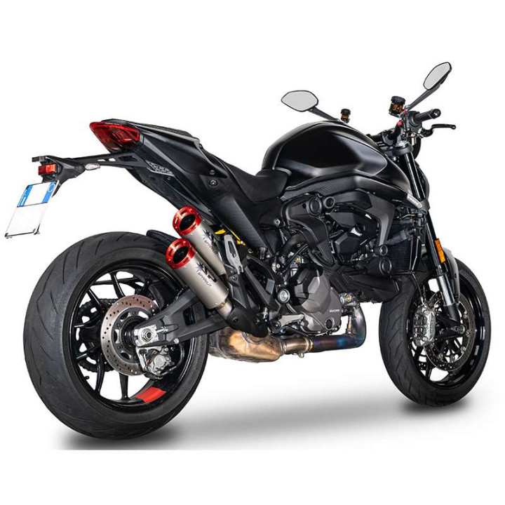 Silencieux homologué SPARK DYNO Titane/Rouge DUCATI MONSTER 937