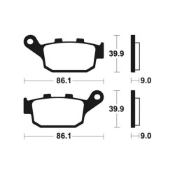 Plaquettes de frein métal fritté Tecnium MR381