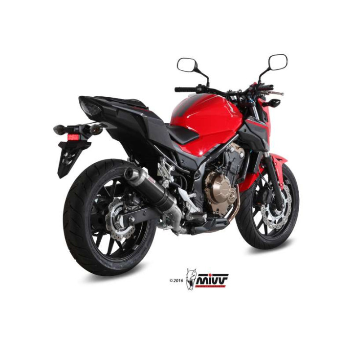 Mivv GP approved mufflers Inox black Honda CB500F 16-18