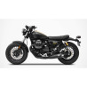 Approved mufflers (X2) Zard BIG INOX Black Moto Guzzi V9 BOBBER/ROAMER