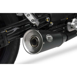 Silencieux homologués (X2) Zard BIG INOX Noir Moto Guzzi V9 BOBBER/ROAMER