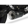 Approved mufflers (X2) Zard BIG INOX Black Moto Guzzi V9 BOBBER/ROAMER