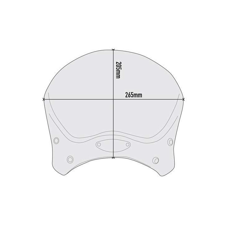 Saute-vent Givi CAFÉ RACER Noir 100ALB (sans kit de fixation)
