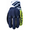 Gants moto cross Five E3 EVO Jaune/Bleu