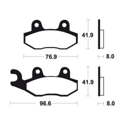 Brake pads motorcycle metal fried Tecnium MR111