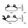 Plaquettes de frein moto métal fritté Tecnium MR111