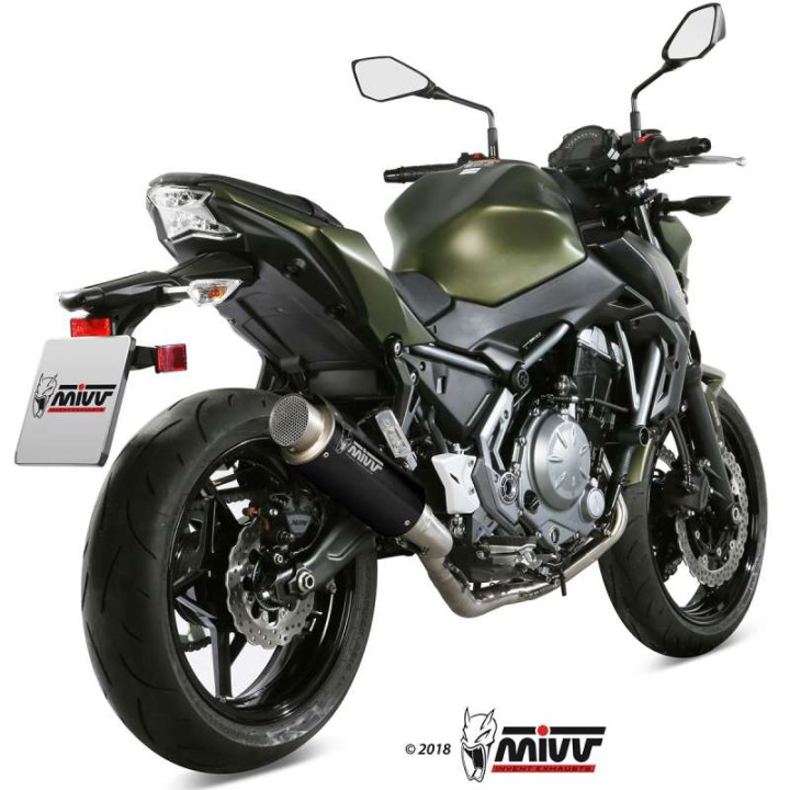 Ligne complète Mivv GP PRO Inox noir (K.044.LXBP) Kawasaki Z650