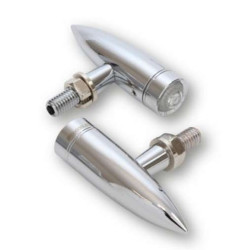 Clignotants moto HIGHSIDER MONO BULLET LONG CHROME