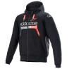 Alpinestars CHROME IGNITION motorcycle sweatshirt Black/Red Fluo