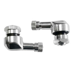 Bihr aluminium angled valves 11.3mm silver