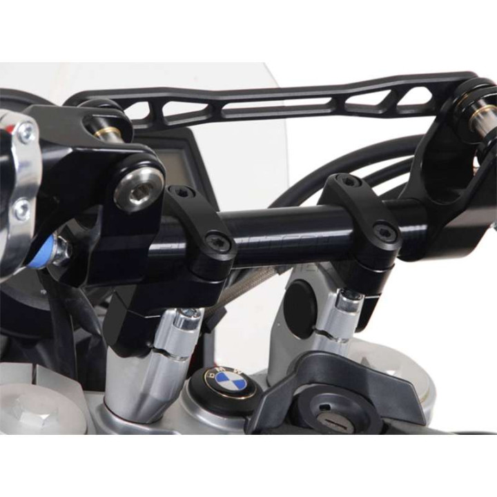 Rehausseur universel avec déport réglable pour guidon 28 mm SW-Motech VARIO BARBACK