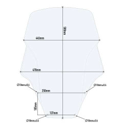 Bulle incolore Givi 58 x 44-5 cm D1166ST Honda Forza 125-300 2019-2020 2