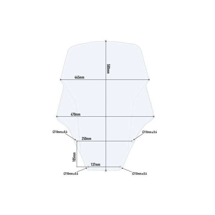 Bulle incolore Givi 58 x 44-5 cm D1166ST Honda Forza 125-300 2019-2020