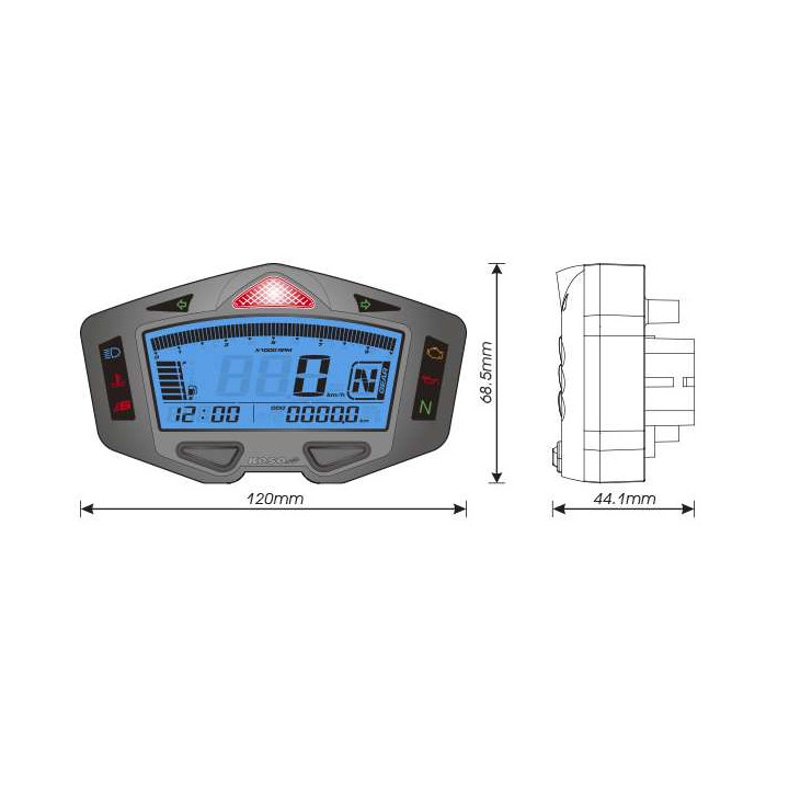 Compteur de vitesse KOSO DB-03R Racing (BA038010)
