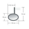 Rétroviseur embout de guidon HIGHSIDER IRON CROSS NOIR